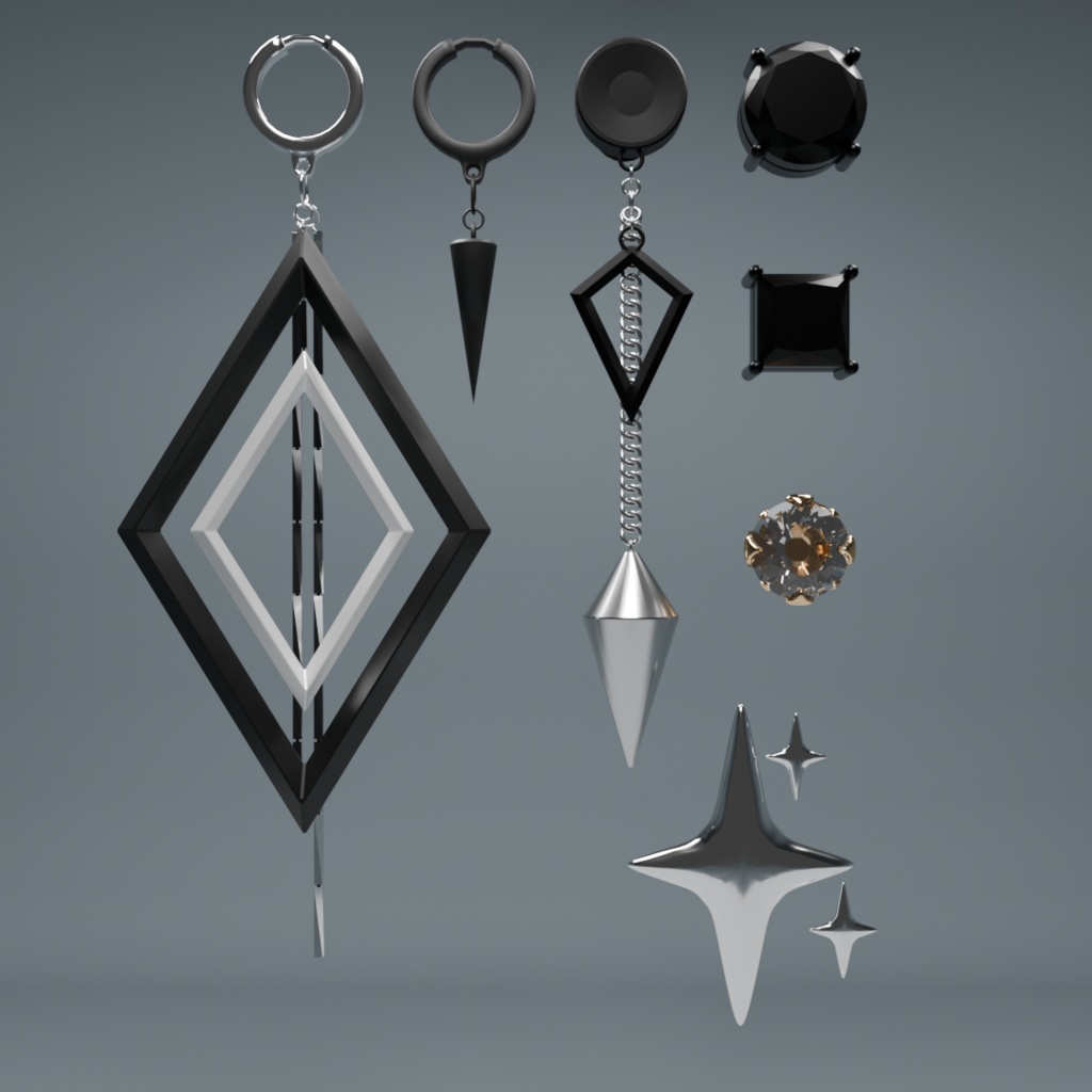 イヤリングパック Earring Pack [7 rings] [100円]