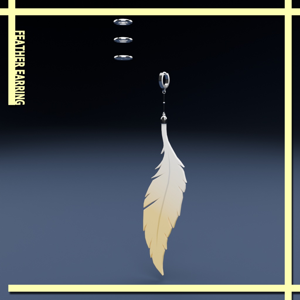 羽飾りのイヤリング / Feather Earring ver.2 【100円】