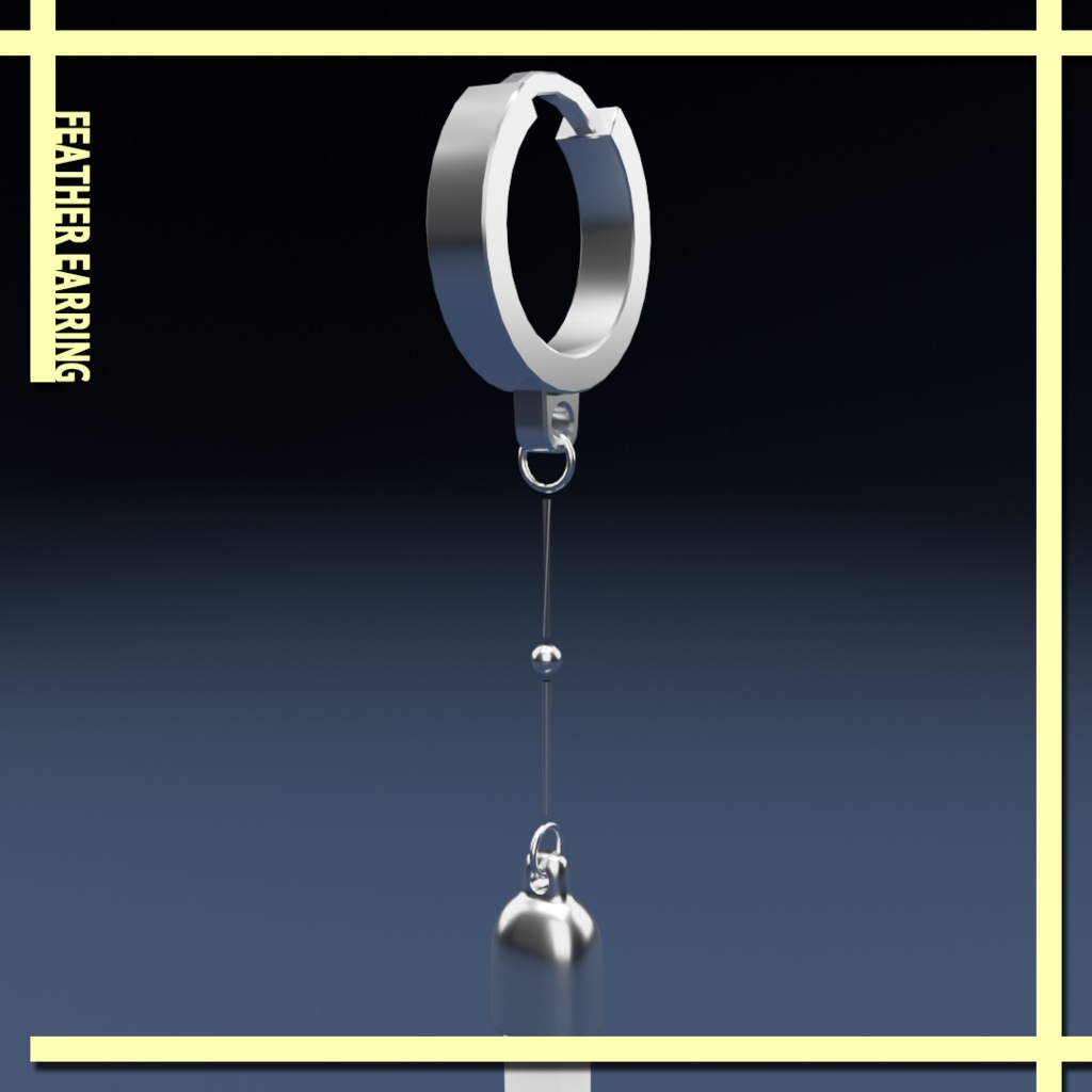 羽飾りのイヤリング / Feather Earring ver.2 【100円】