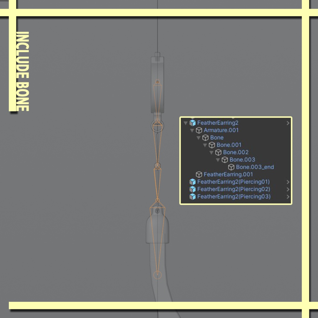 羽飾りのイヤリング / Feather Earring ver.2 【100円】