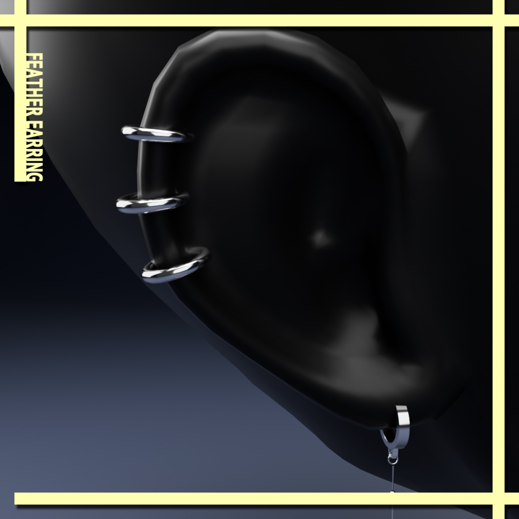 羽飾りのイヤリング / Feather Earring ver.2 【100円】