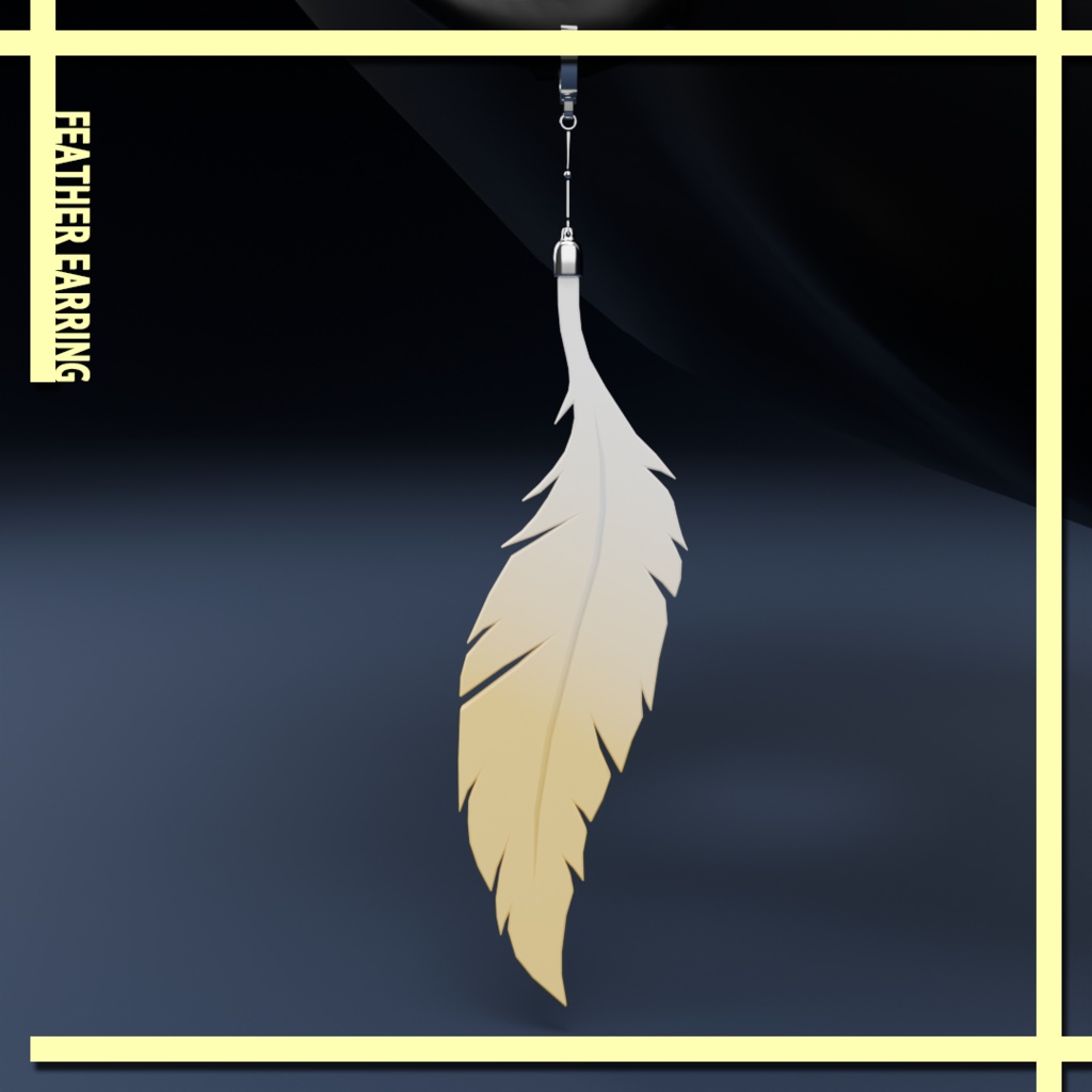 羽飾りのイヤリング / Feather Earring ver.2 【100円】