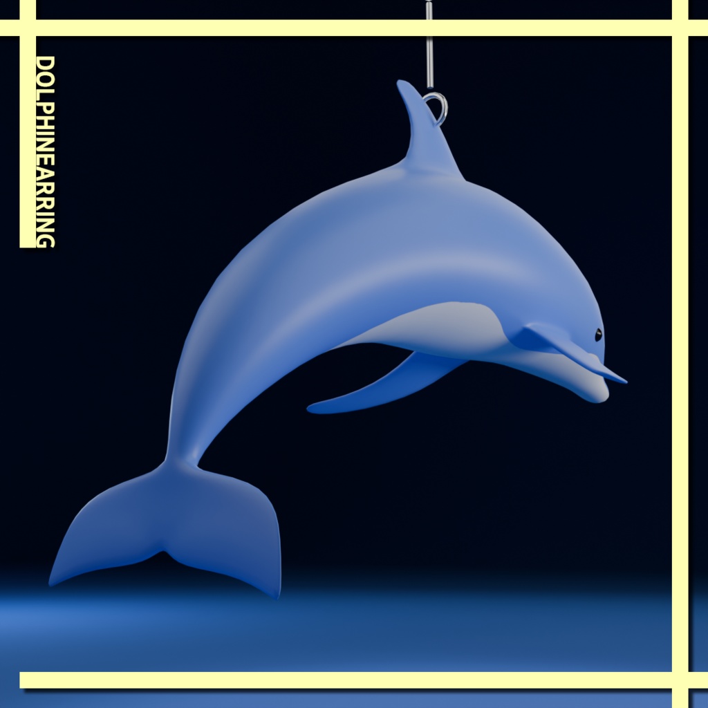 イルカイヤリング / Dolphin Earring 【8Color】