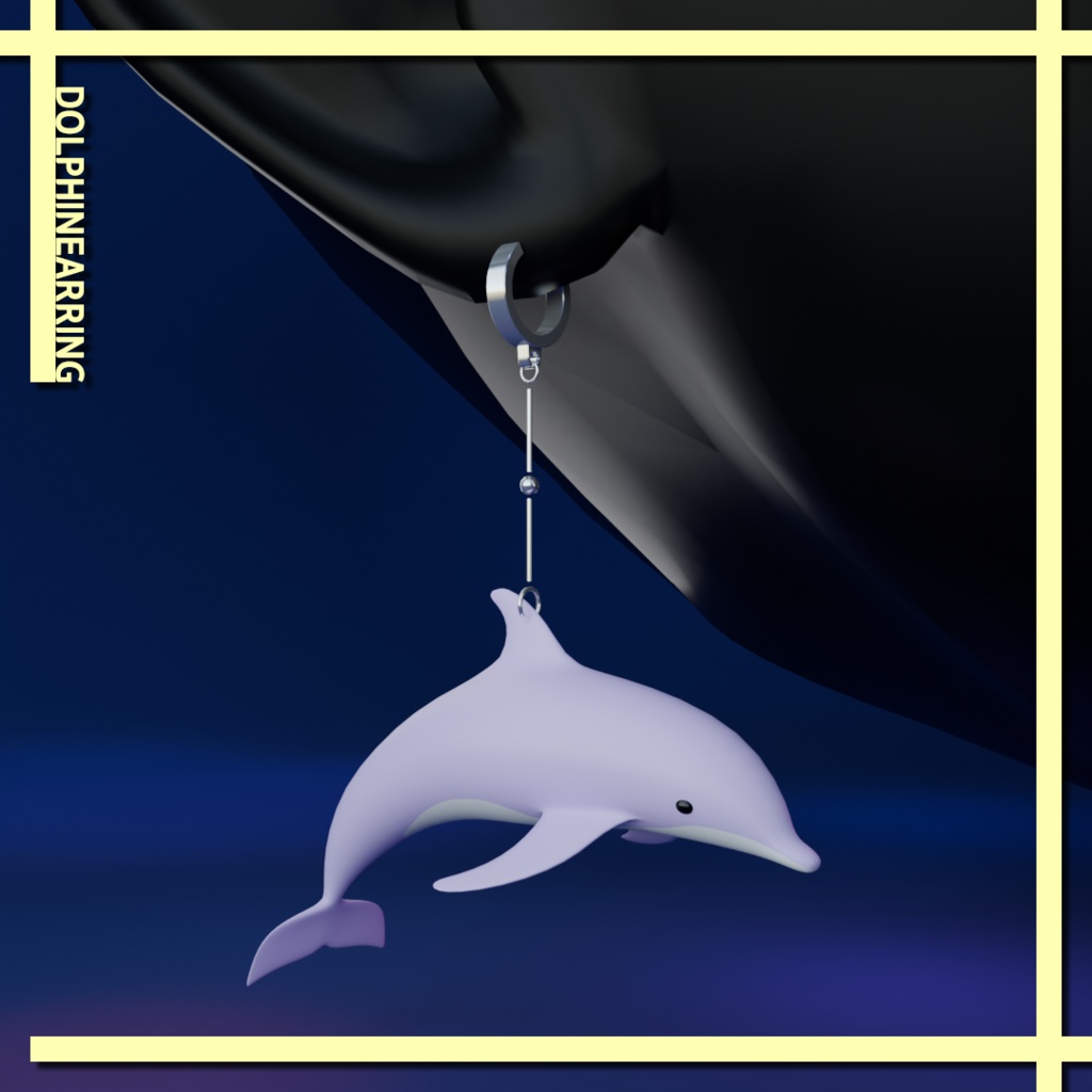 イルカイヤリング / Dolphin Earring 【8Color】