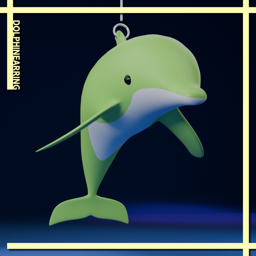 イルカイヤリング / Dolphin Earring 【8Color】