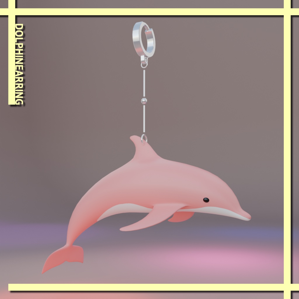 イルカイヤリング / Dolphin Earring 【8Color】