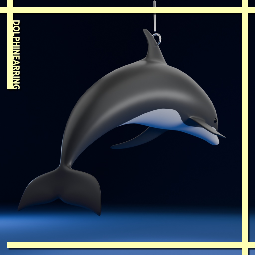 イルカイヤリング / Dolphin Earring 【8Color】