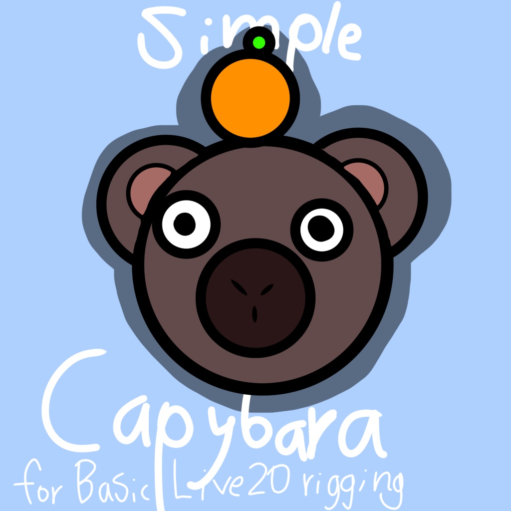 Simple Capybara Live2D PSD Model | VTuber Base | Rig-Ready Practice File
