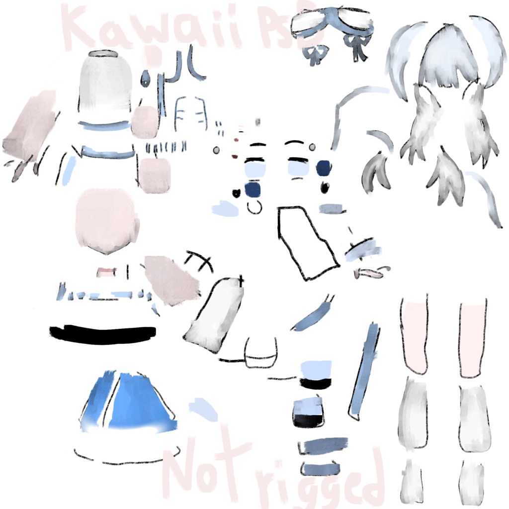 Kawaii Girl PSD | NOT RIGGED