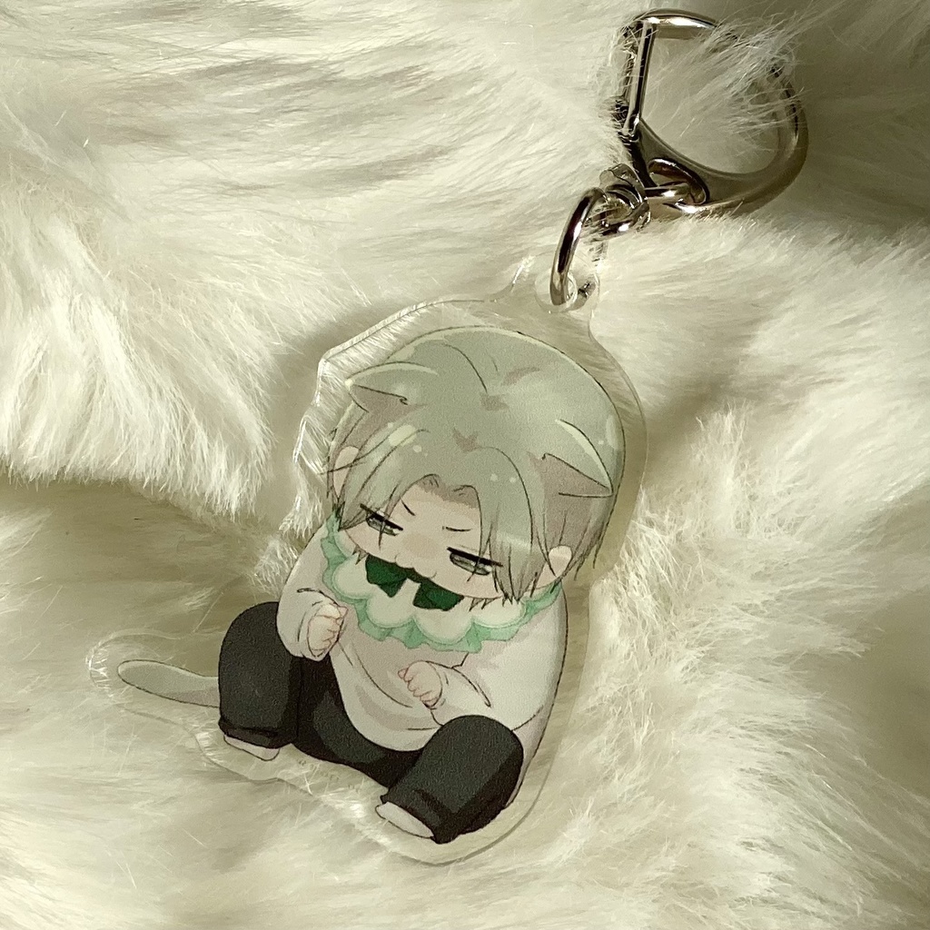 アクリルキーホルダー　猫める