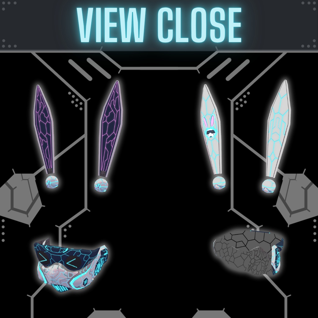 【MA対応】カワイイサイバーマスク LoProminence【【全アバター対応】】