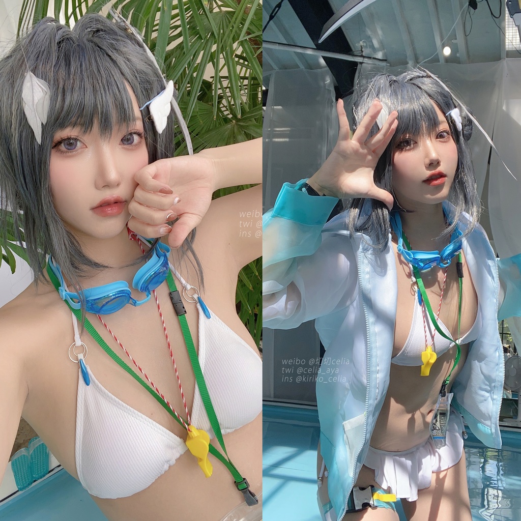 アークナイツ_ラプルーマ_水着_コスプレ写真