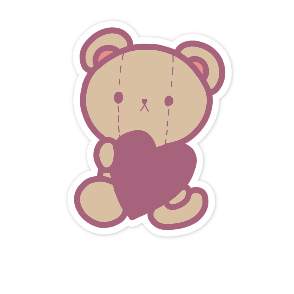 Valentineテディベアステッカー