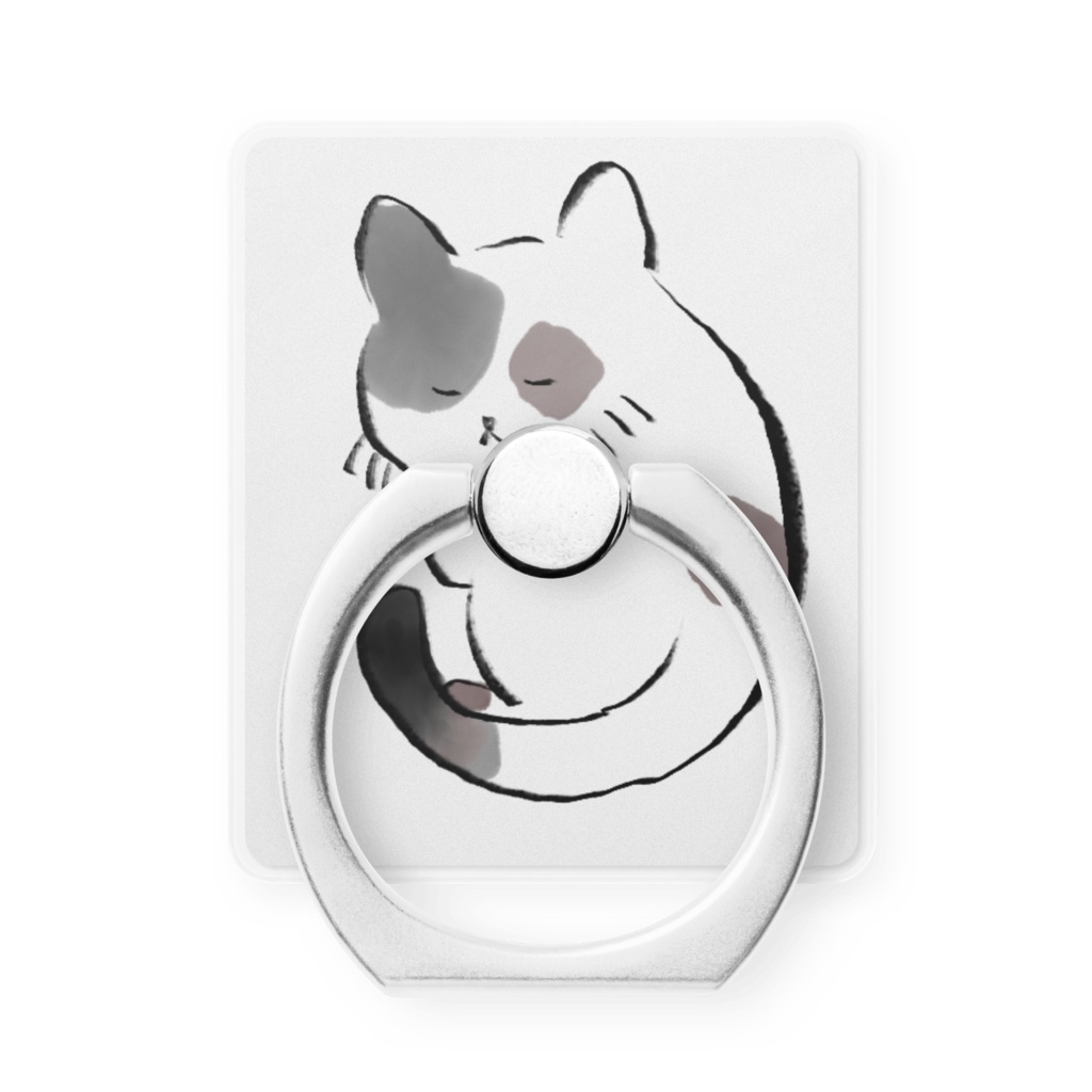 水彩ねこちゃん スマホリング