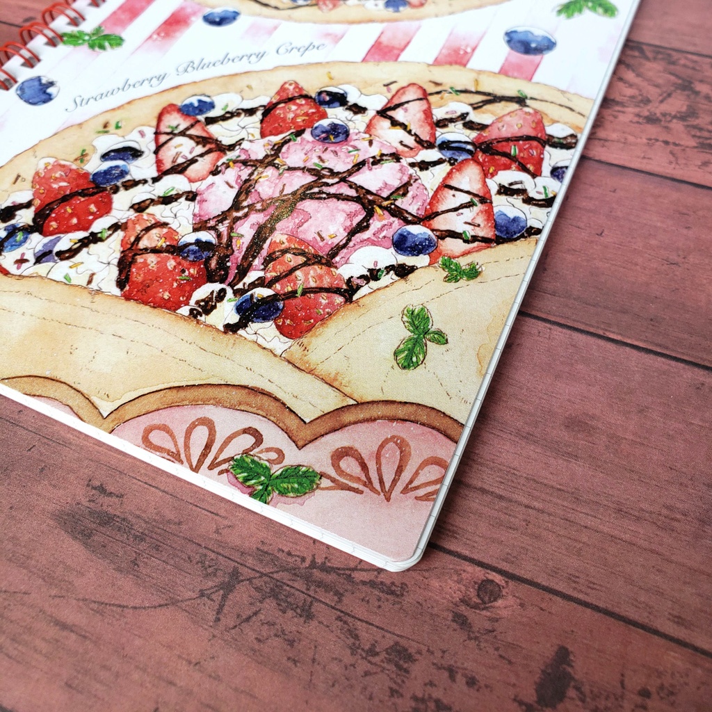 【リングノート】いちごクレープ B6サイズ