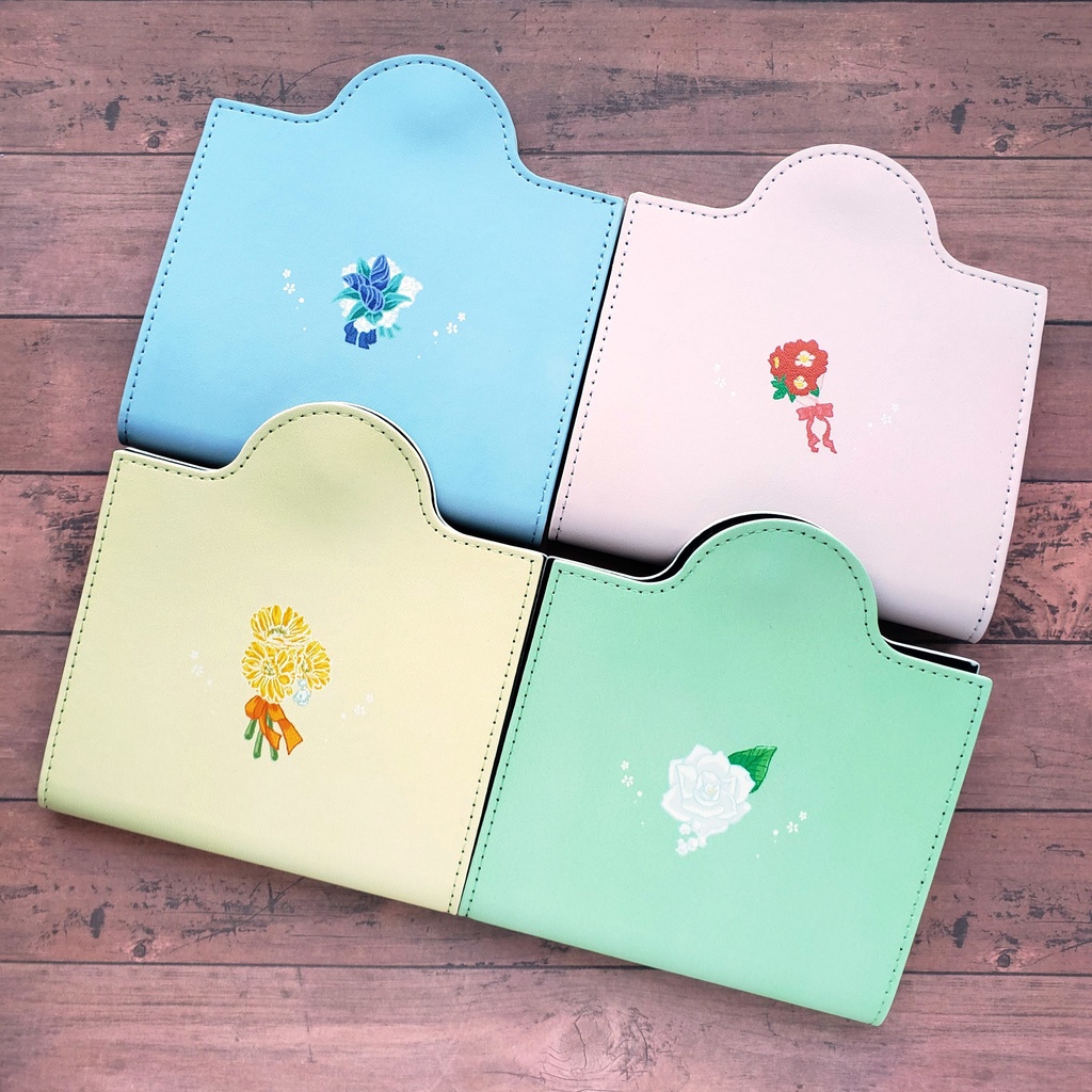 【マスクケース】くまさん 花言葉「バラ」PUレザー