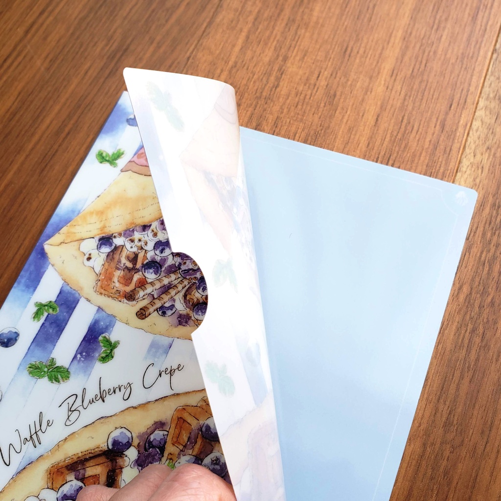 【クリアファイル】ブルーベリークレープ A5サイズ