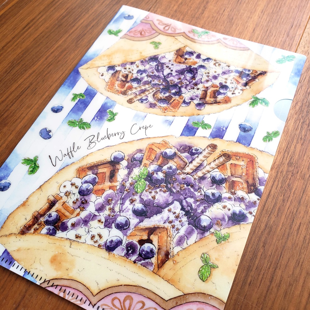 【クリアファイル】ブルーベリークレープ A5サイズ