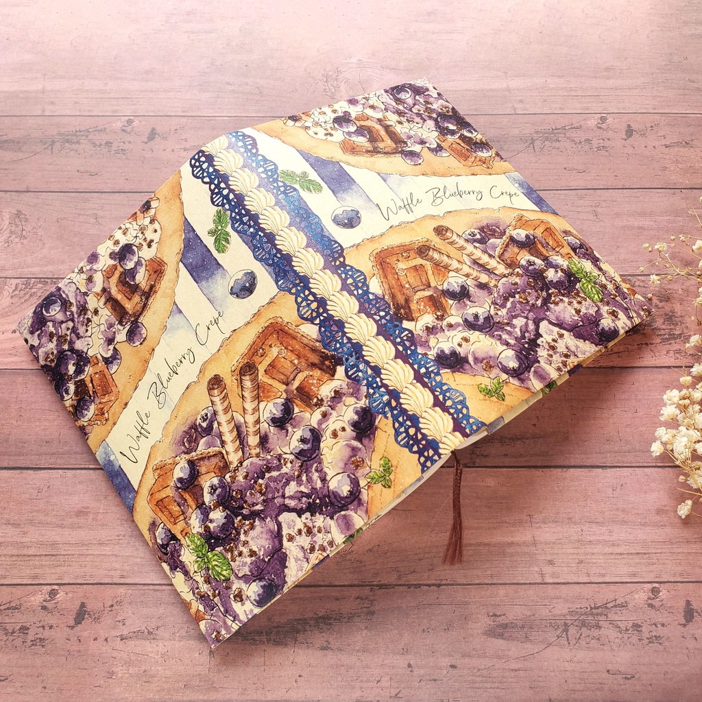 【ブックカバー】ブルーベリークレープ フリーサイズ ペーパー