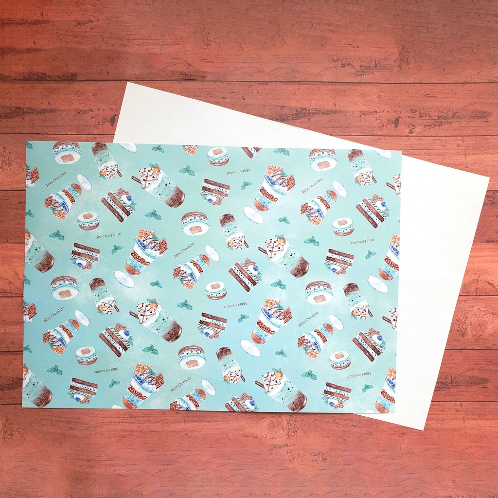 【デザインペーパー】Mint Chocolate Sweets