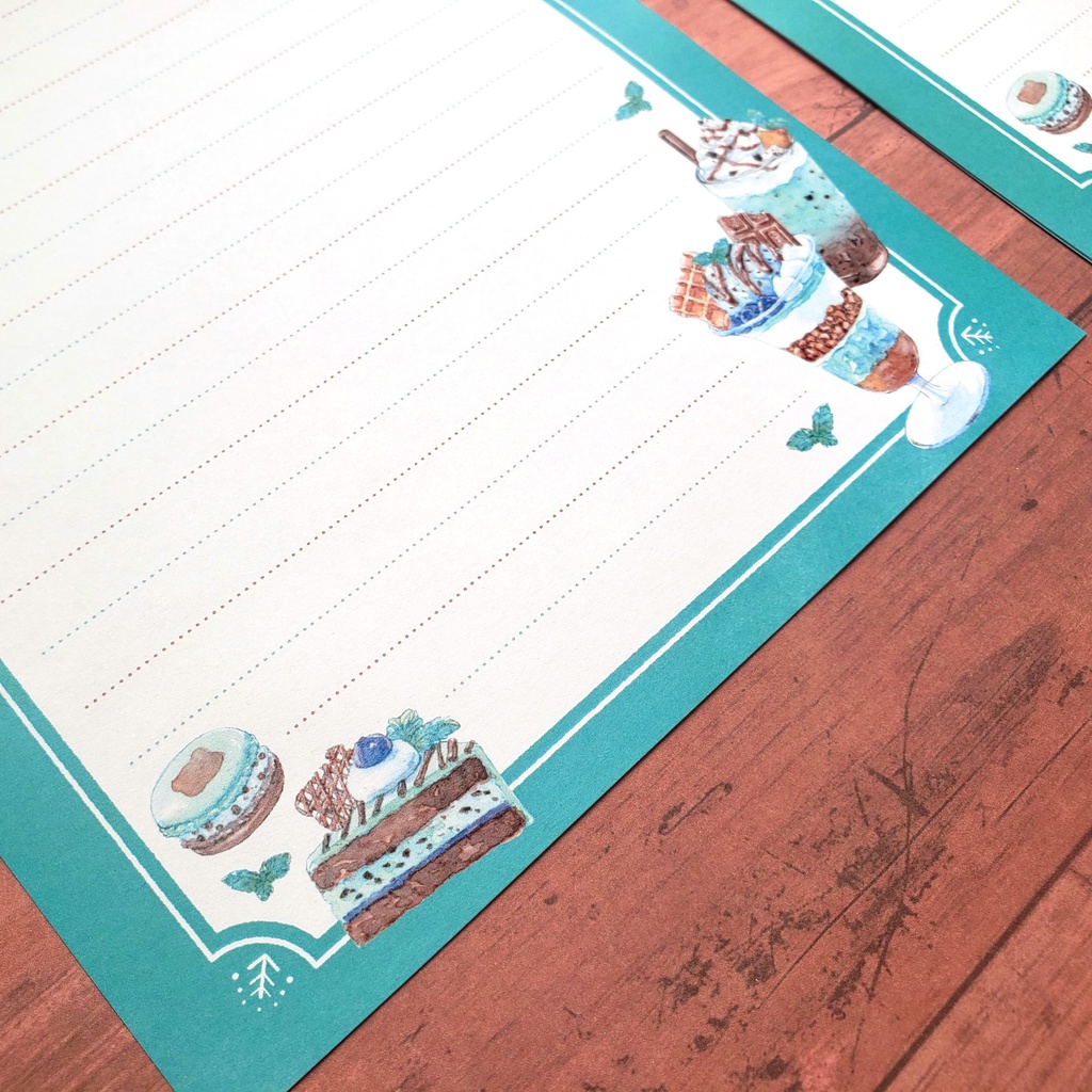 【レターセット】Mint Chocolate Sweets