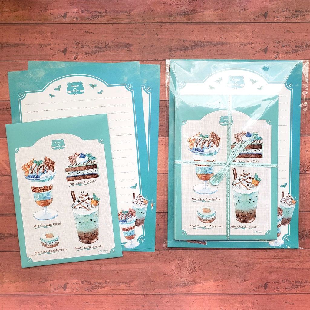 【レターセット】Mint Chocolate Sweets