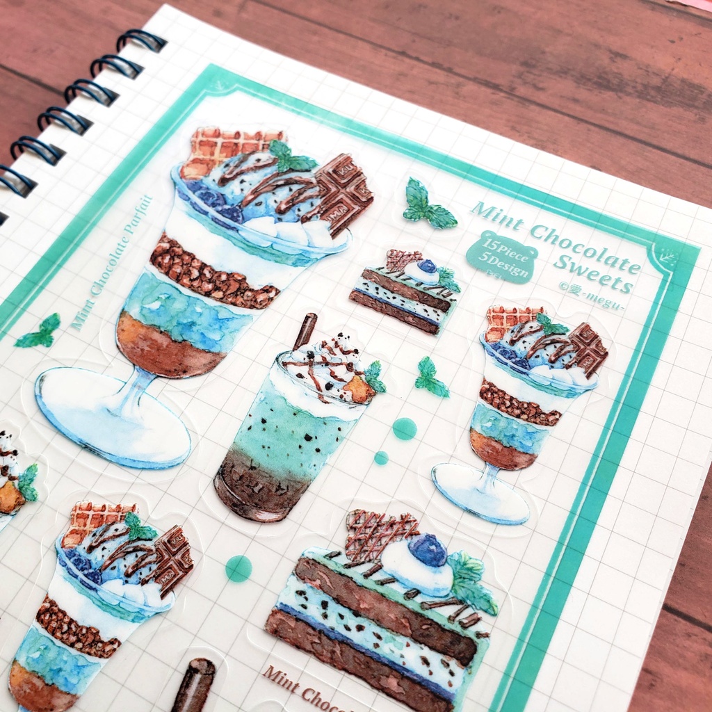 【シール】Mint Chocolate Sweets 透明シール