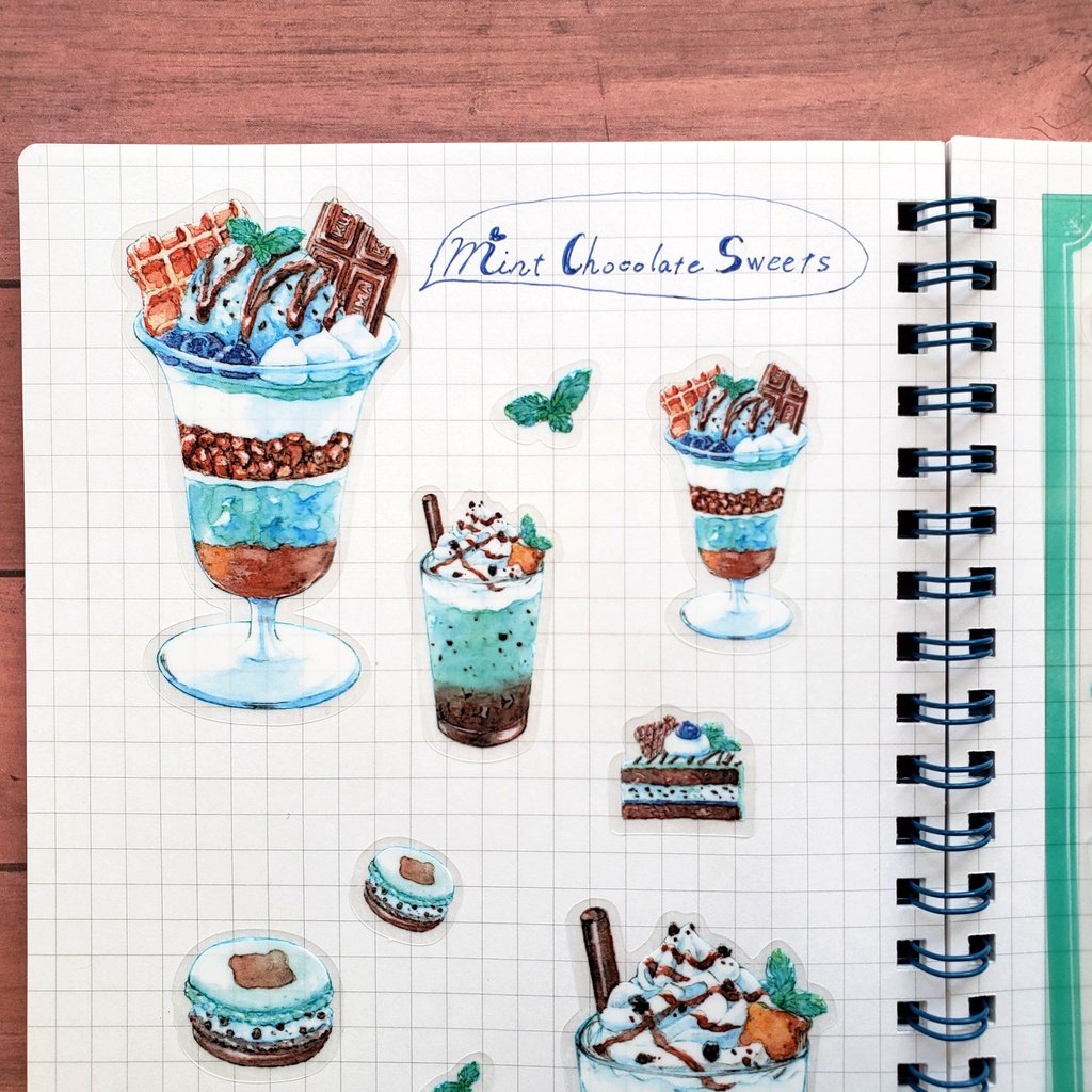 【シール】Mint Chocolate Sweets 透明シール