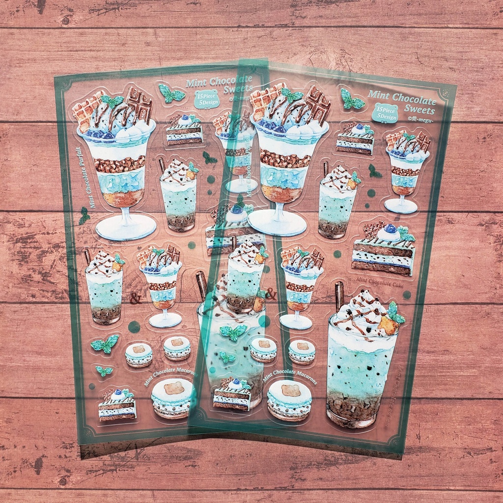 【シール】Mint Chocolate Sweets 透明シール
