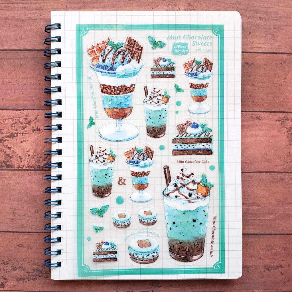 【シール】Mint Chocolate Sweets 透明シール