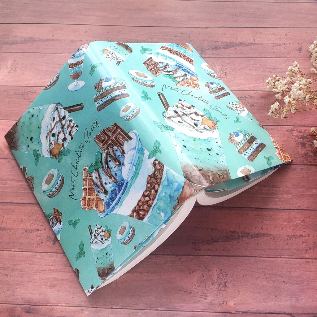 【ブックカバー】Mint Chocolate Sweets フリーサイズ ペーパー