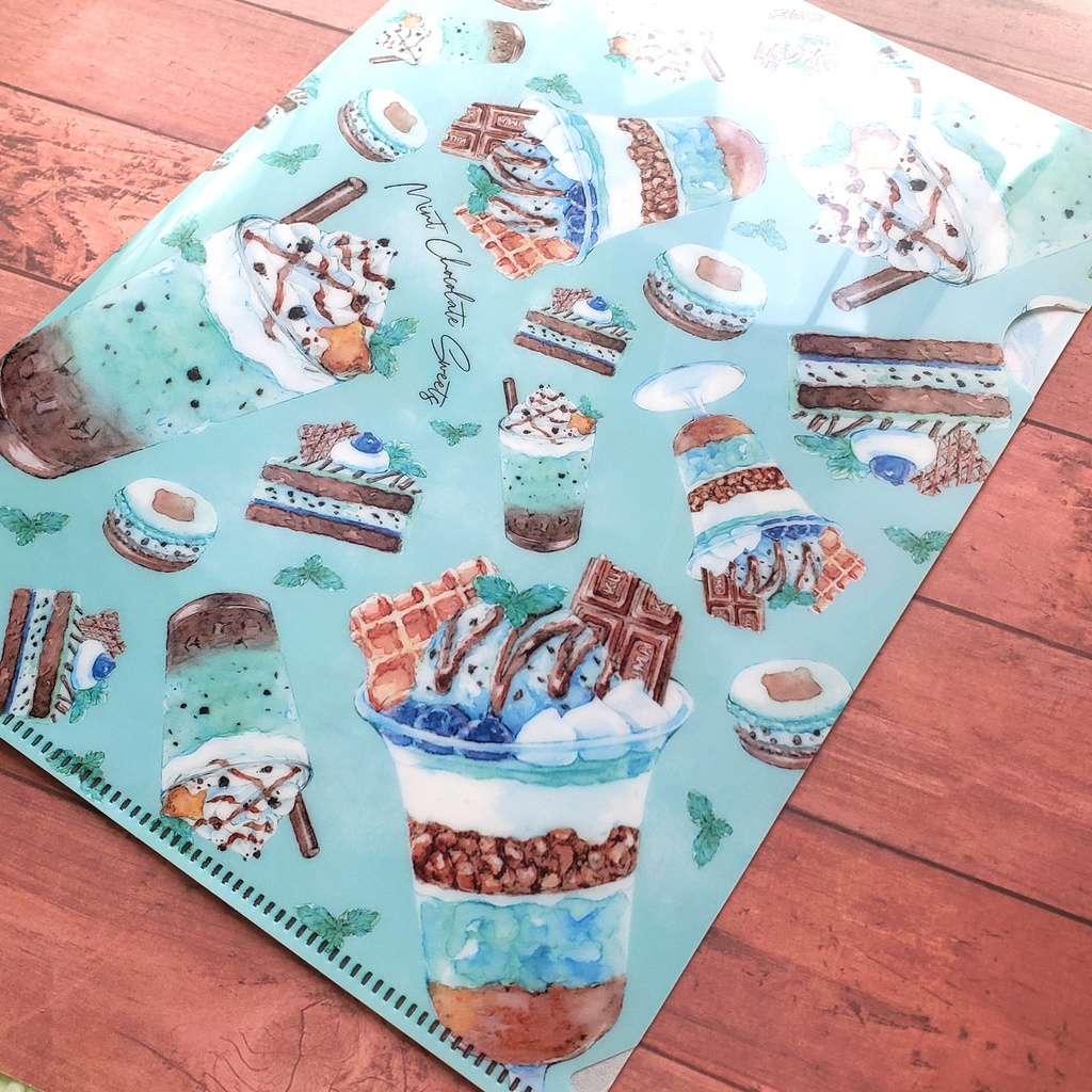 【クリアファイル】Mint Chocolate Sweets A5サイズ