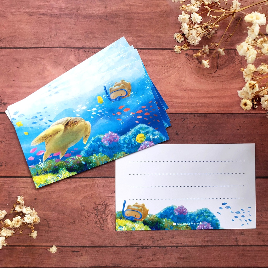 【メッセージカード 】海くまセット
