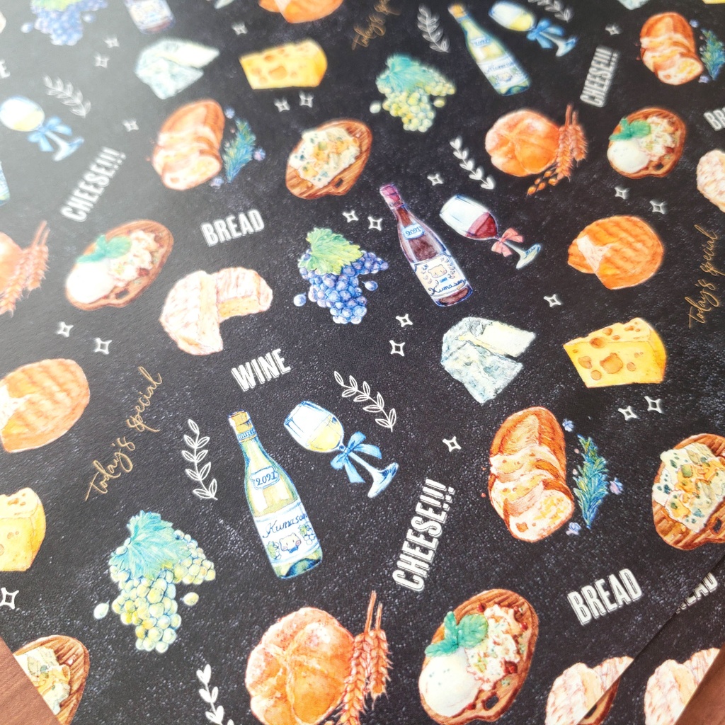 【デザインペーパー】CHEESE!!! 水彩