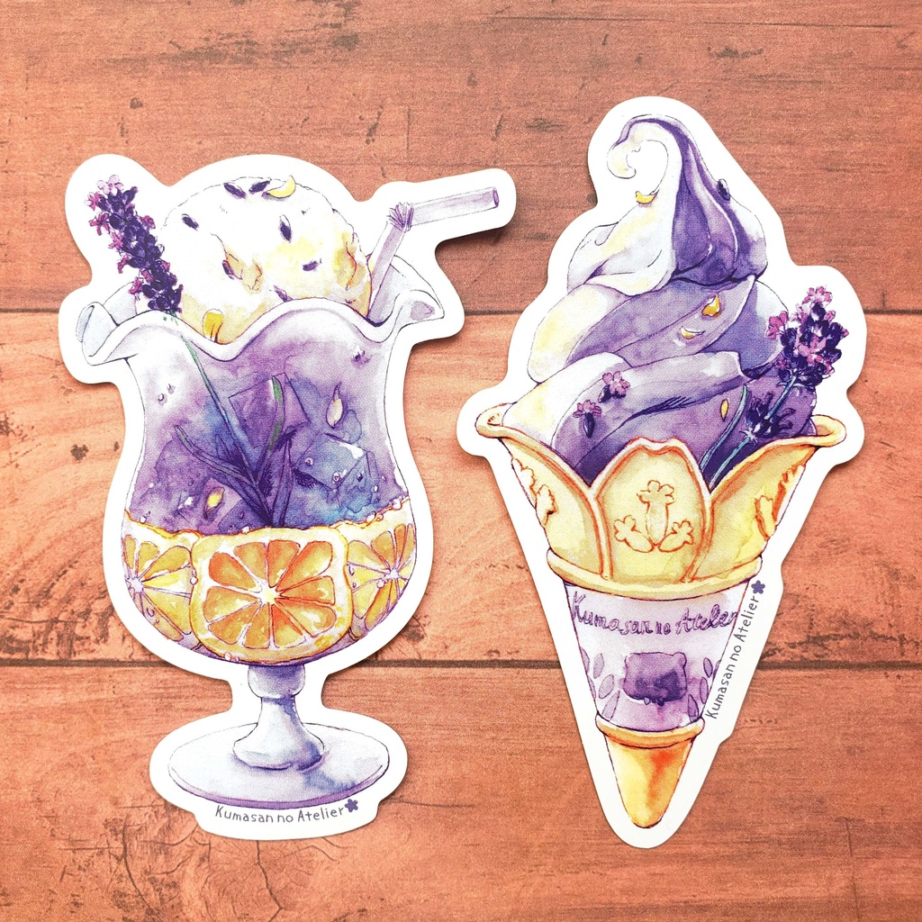 【ステッカー 】Lavender Sweets 水彩