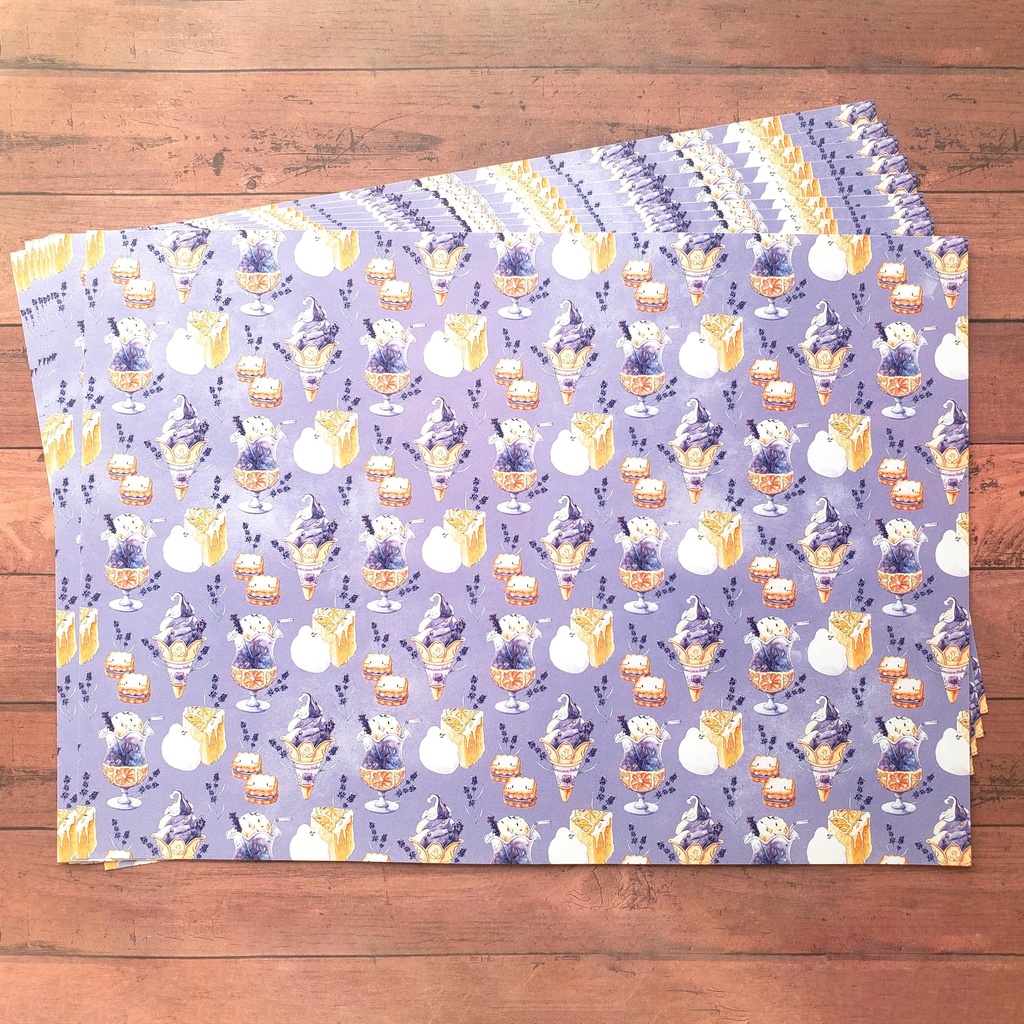 【デザインペーパー】Lavender Sweets 水彩