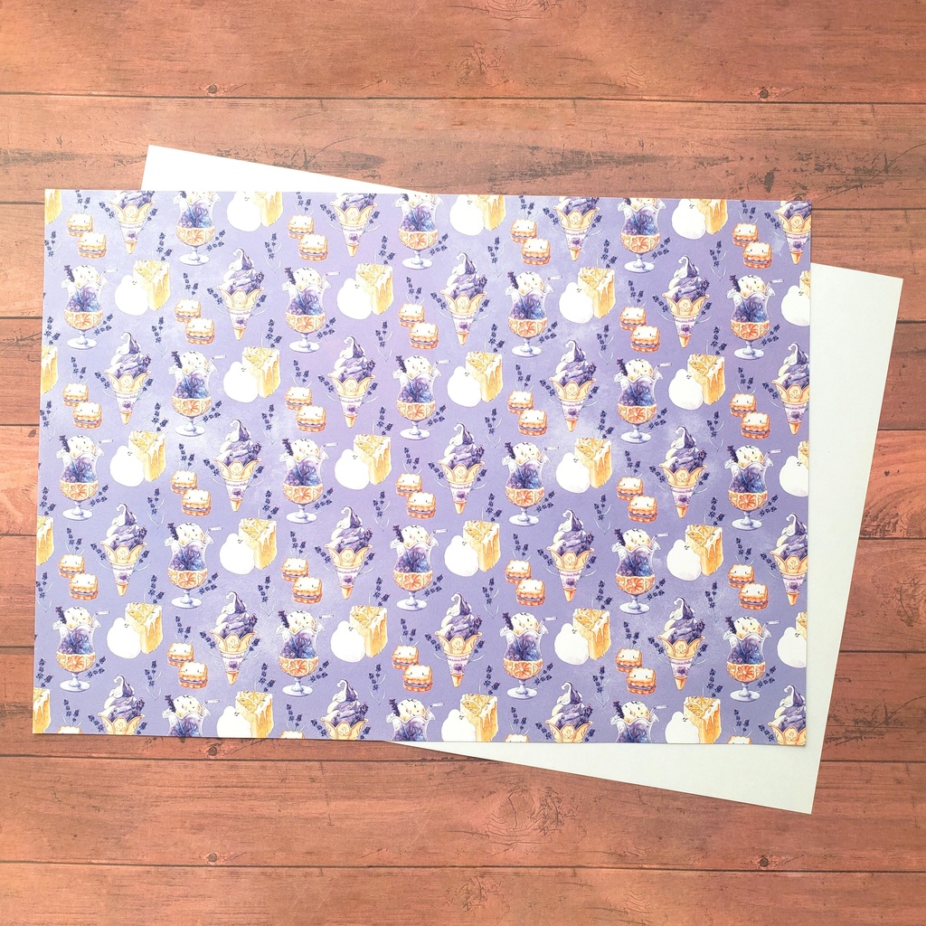 【デザインペーパー】Lavender Sweets 水彩