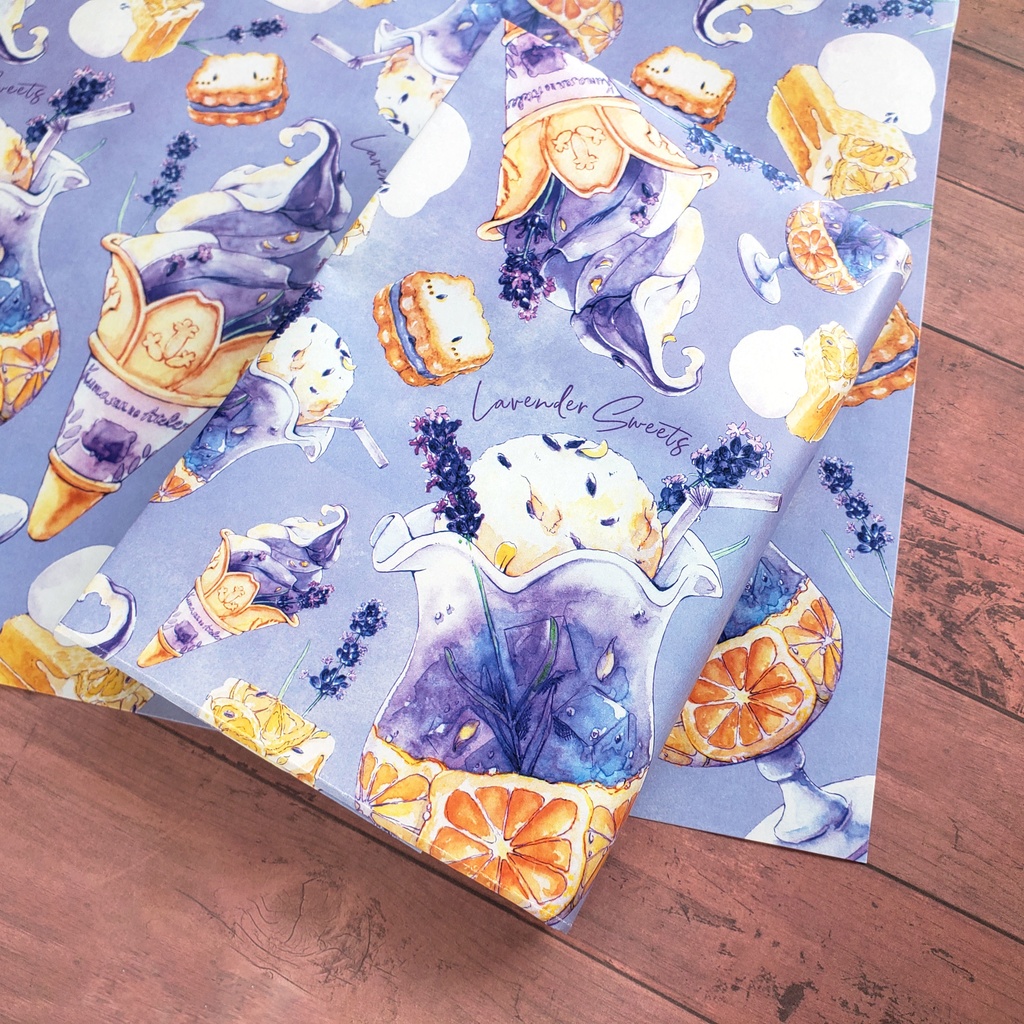 【ブックカバー】Lavender Sweets フリーサイズ ペーパー
