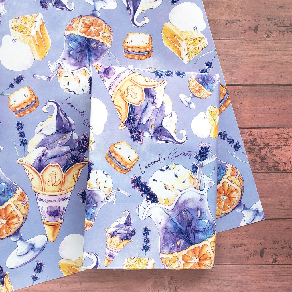 【ブックカバー】Lavender Sweets フリーサイズ ペーパー