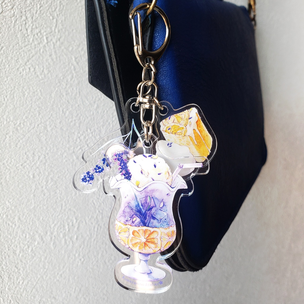 【アクリルキーホルダー 】ラベンダークリームソーダ~Lavender Sweets~