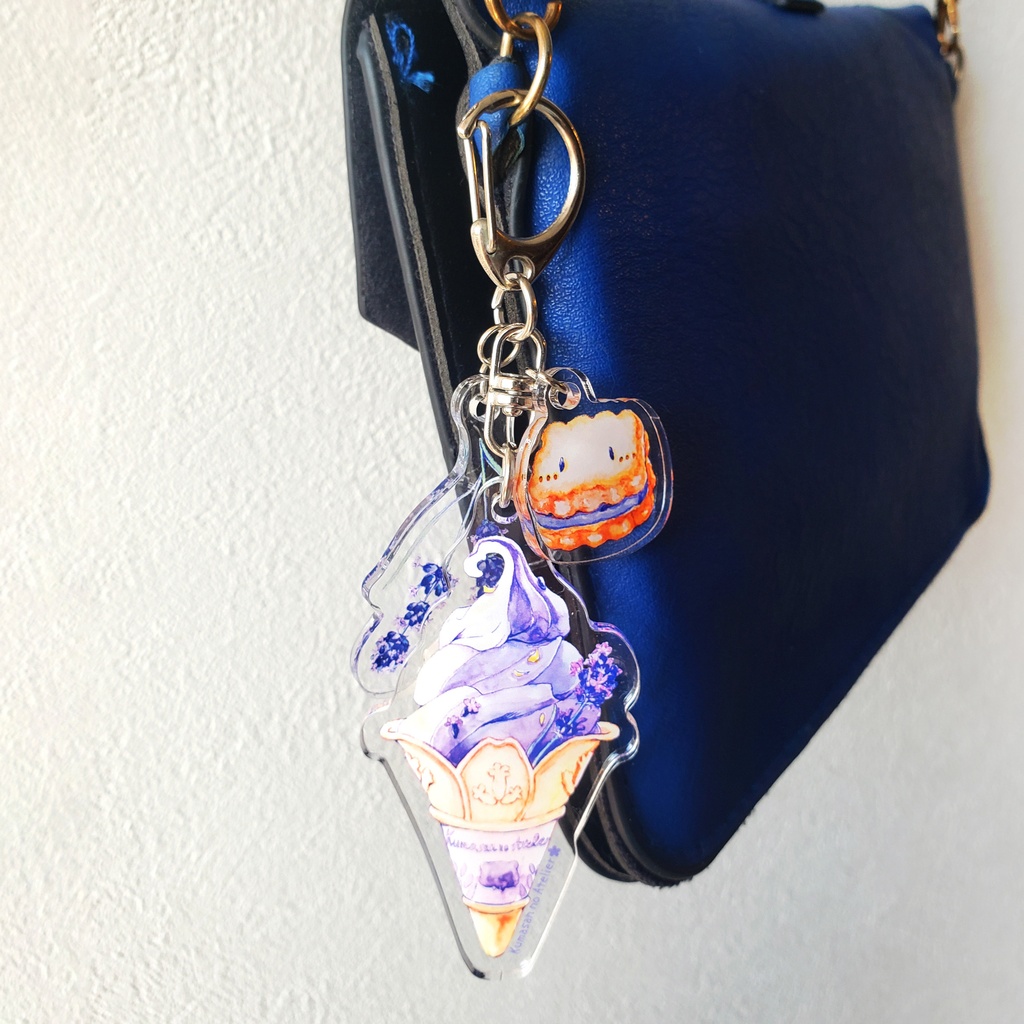 【アクリルキーホルダー 】ラベンダーソフトクリーム~Lavender Sweets~