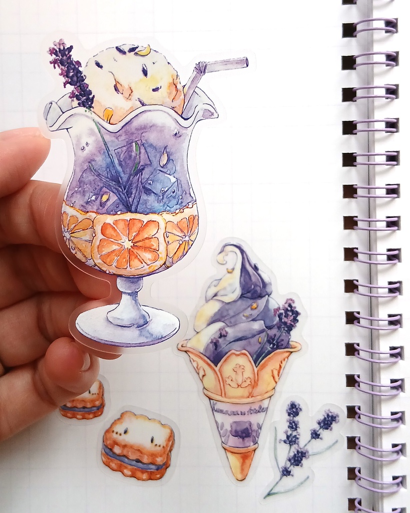【シール】Lavender Sweets 透明シール