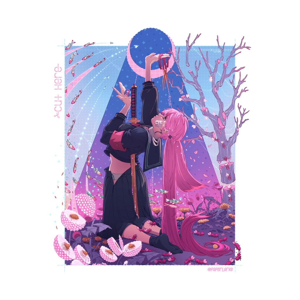 【Cut Here】 Tシャツ