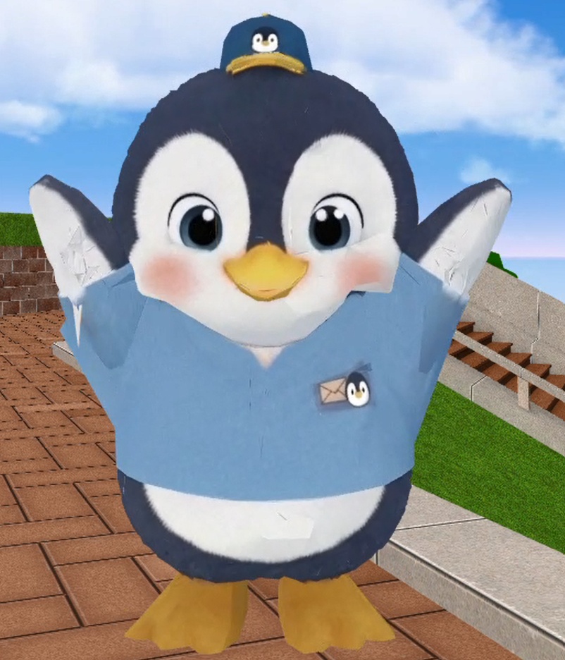 【cluster向けVRM】 ペンギン配達員 ぺると /Mint Cat Studio Delivery Penguin v1.0