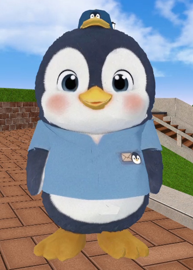 【cluster向けVRM】 ペンギン配達員 ぺると /Mint Cat Studio Delivery Penguin v1.0
