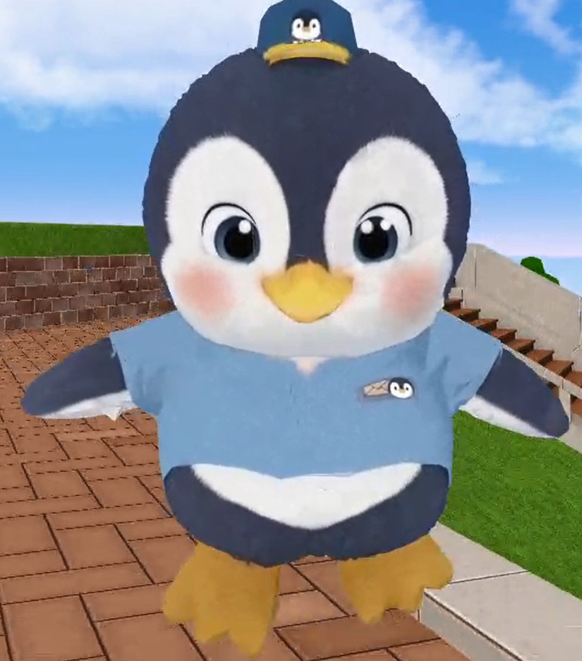 【cluster向けVRM】 ペンギン配達員 ぺると /Mint Cat Studio Delivery Penguin v1.0
