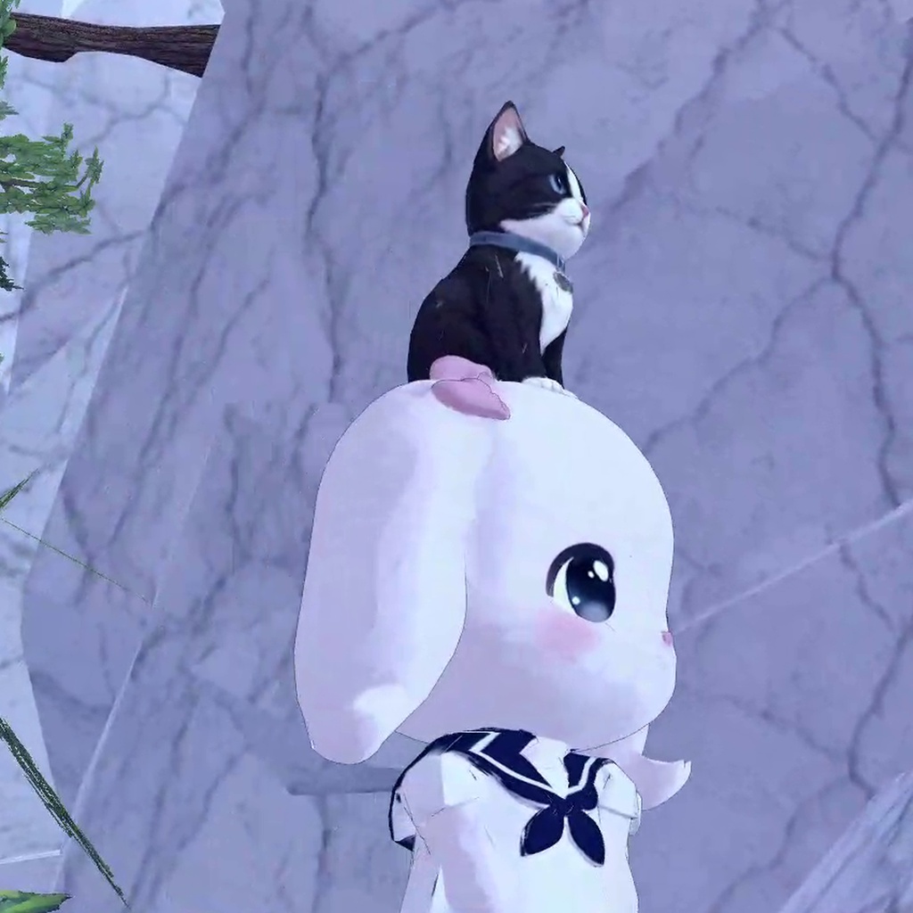 黒のお座り猫|cluster向けアクセサリー