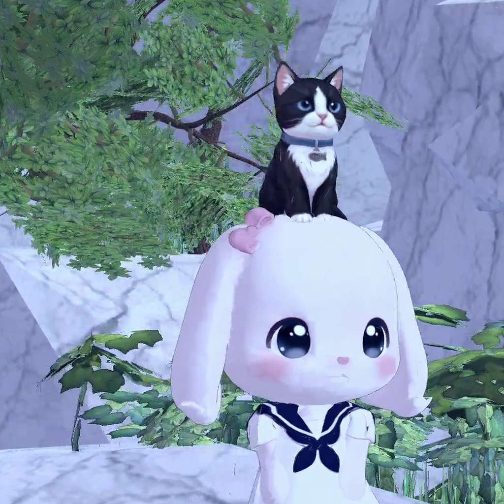 黒のお座り猫|cluster向けアクセサリー