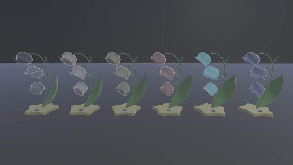 【VRChat想定】スズランのランプ