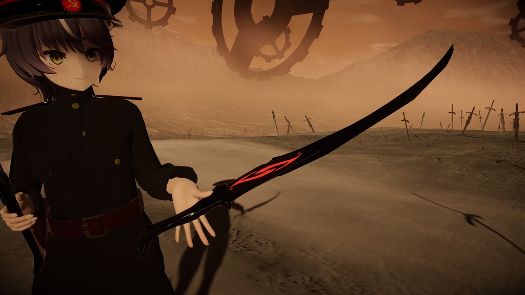[vrchat] black sword [3d model] - faker - BOOTH